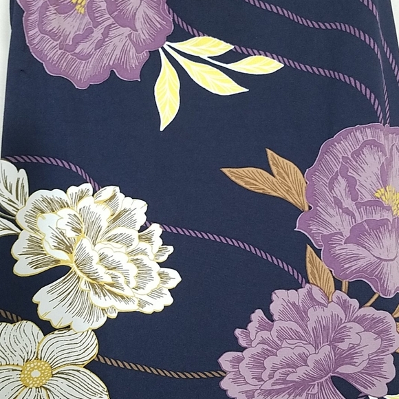 Tank Top Tunic Dark floral print stretch mini Sundress Round Neck Sleeveless - Picture 6 of 6